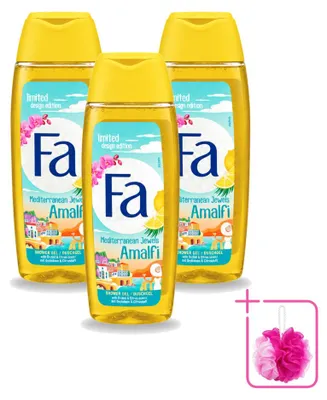 Produktbild von 3 x Fa Douchegel Mediterranean Jewels Amalfi - Orchidee & Citrus - 250 ml - Sparpackung - 3 Stücke