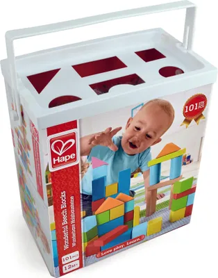 Produktbild von Hape - Wunderbare Holzbausteine - 101 Teile