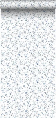 Zdjęcie produktu dla Sanders & Sanders Tapeta kwiaty niebieskimIbiałym - 640407 - 53 cm x 10 m