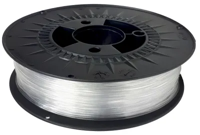 Produktbild von PETG Filament 1,75 mm 1 kg NuNus Transparent – zäh, maßgenau und transparent