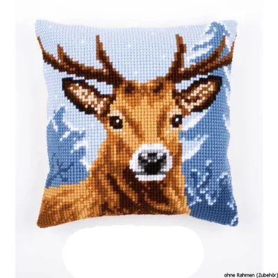 Produktbild von Vervaco Kreuzstich-Kit Kissen Deer