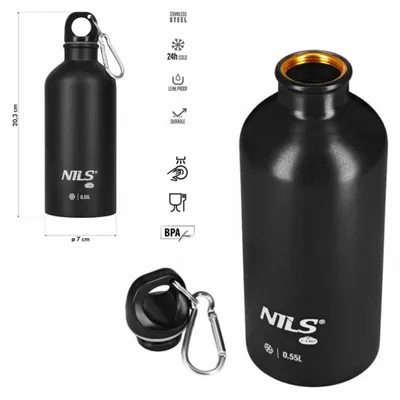 Produktbild von Nils Camp NC3801 Thermosflasche 550 ml Schwarz Edelstahl
