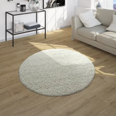 Immagine prodotto di Tappeto Shaggy a pelo lungo Tappeti a pelo lungo di alta qualità Pastello tinta unita Vari colori Dimensioni Ø 120 cm Rotondo
