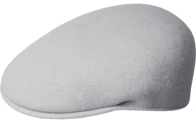 Kangol Flat Cap Schiebermütze 504 aus reiner Wolle in grau