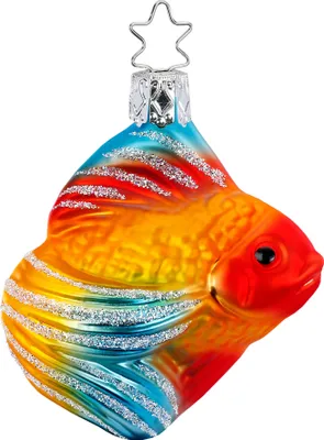 Produktbild von Christbaumschmuck Glas Schleierfisch 7cm bunt