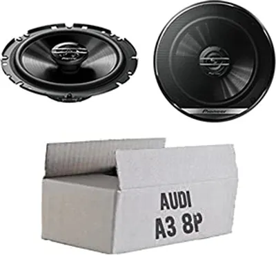 Produktbild von Lautsprecher Boxen Pioneer TS-G1720F - 16,5cm 2-Wege Koax Koaxiallautsprecher Auto Einbausatz - Einbauset passend für Audi A3 8P - justSOUND