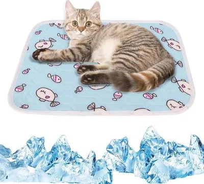 Produktbild von Famanu Kühlmatte für Haustiere - Selbstkühlende Matte für Katzen und Hunde - 40 x 50 cm