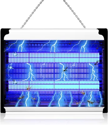 Obrázok produktu pre Lampa na hmyz – lampa na komáre, lampa na muchy – boj proti škodcom – bez chemikálií – 31,5 x 24,5 cm – čierna