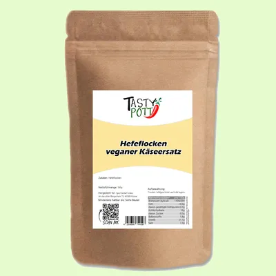 Produktbild von Hefeflocken würzig - natürlicher Käseersatz vegan, glutenfrei | Hefeflocken 500g Tasty Pott