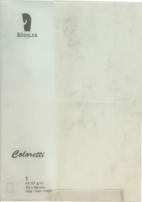 Produktbild von Coloretti Karten 5 Stück A6 Hd-Pl 225g Cham.Marm.