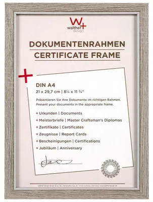 Obrázok produktu pre Rám na fotografie Walther Hygge, 21x29,7 cm, sivý, s podstavcom
