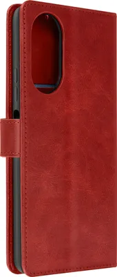 Produktbild von Avizar, Oppo A58 Wallet-Cover, Portemonnaie Hülle mit Handschlaufe, Rot