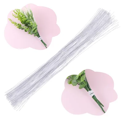 Blumendraht 200 Stück, 36 cm, 0,45 mm, 26 Gauge, Basteldraht
