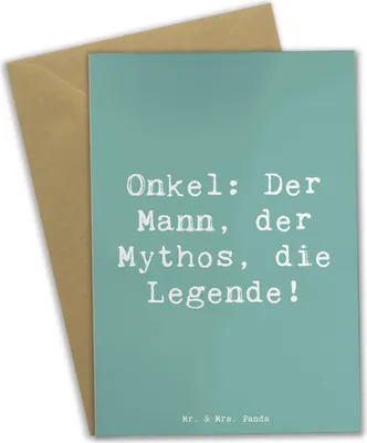 Produktbild von Mr. & Mrs. Panda babykarte Spruch Onkel Legende - Meeresbrise - Geschenk, Klappkarte, Familie, osterkarten, Bewunderung, kommunionskarte, Geburtstage, Lächeln, Abenteuer