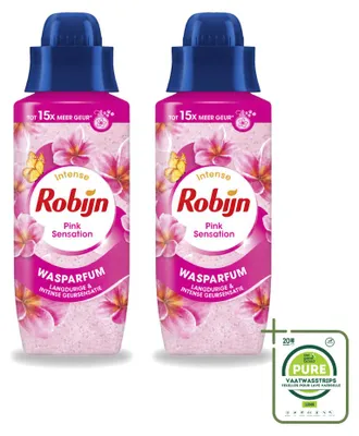 Zdjęcie produktu dla 2 sztuki płynu do płukania tkanin Robijn Wasparfum Intense Pink Sensation - 342 ml - opakowanie zbiorcze