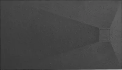 Produktbild von VBChome Duschwanne 120 x 80 x 2,5 cm Schwarz Steinstruktur Duschtasse Extra Flach Rechteckig Ablaufgarnitur Abdeckplatte SMC Verbundwerkstoff Siphon