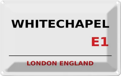 Produktbild von vianmo Blechschild 20x30 cm England Whitechapel E1 Abenteuer Reisen Urlaub
