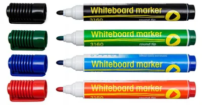 Produktbild von D.RECT Marker-Set für Whiteboards, 4 Farben, 1-3 mm