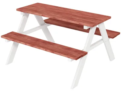 Immagine prodotto di Set Tavolo da Picnic per Bambini 3-8 Anni 89x79x50 cm con Panche in Legno Marrone