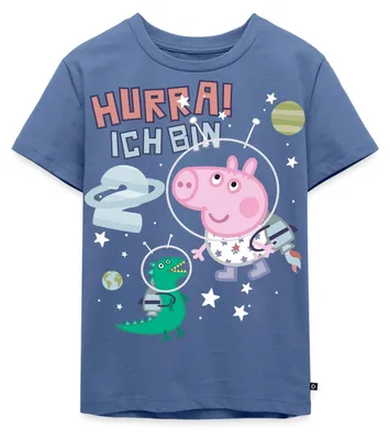 Produktbild von Spreadshirt Peppa Wutz Schorsch 2. Geburtstag Kinder Premium T-Shirt, 110/116 (4 Jahre), Taubenblau