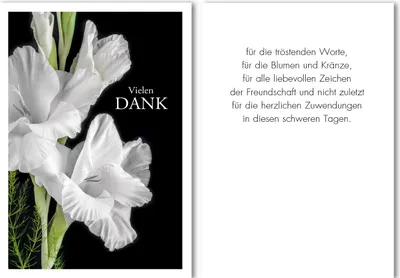 Produktbild von Trauer-Danksagungen – 5 Beileid–Kondolenz-Danksagung - Format