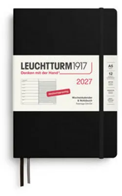 Produktbild von Wochenkalender & Notizbuch Medium A5 schwarz 2027