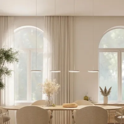Produktbild von LUMIÈRE Design Pendelleuchte 'Evanos' 4-flammig LED dimmbar Hängelampe Weiß