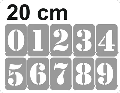 Produktbild von szablon-studio Ziffern Schablone wiederverwendbar 20cm
