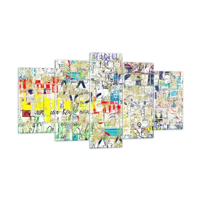 Produktbild von Bilder auf glas - Straße Graffiti Wand Wandmalerei - 160x85cm - Glasbilder - Wandbilder - Kunstdruck - zum Aufhängen bereit - Wanddekoration aus Glas - Glas Bilder - Wandbild auf Glas - GEA160x85-2907