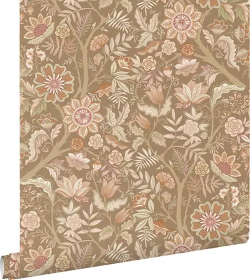 Zdjęcie produktu dla ESTAhome Tapeta zabytkowe kwiaty brązowymIróżowym 50 x 900 cm