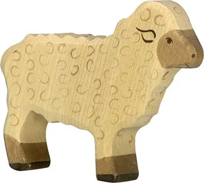 Image de Holztiger 80073 Mouton, debout, blanc