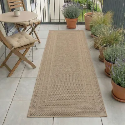 Obrázek produktu pro Carpetsale24 Venkovní Koberec Vod?odolný a UV Odolný Ideální do Kuchyn? na Balkon Terasu Zahradu i Obývací Pokoj, Velikost: 80x250 cm