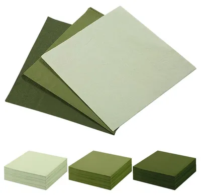 120 Salbeigrüne Papierservietten, 33 x 33 cm