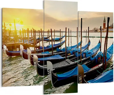 Produktbild von Bild auf Leinwand - Leinwandbild - Venedig Gondel - 130x100cm - Wand Bild - Wanddeko - Wandbilder - Leinwanddruck - Bilder - Kunstdruck - Wanddekoration - Leinwand bilder - Wandkunst - CB130x100-3531