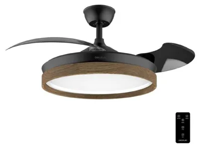 Immagine prodotto di Ventilatore da soffitto da 35 W con 6 velocità, pale retrattili, telecomando e luce LED con 3 intensità