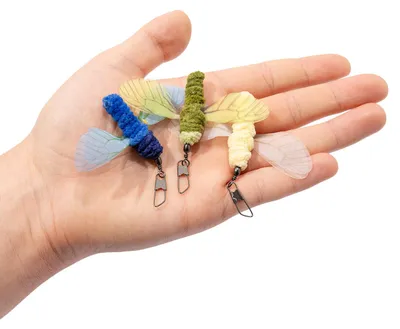Produktbild von Spielanhänger für Katzenangel · 3 Stk. · Katzenangel-Aufsätze · Katzenspielzeug Fliegen 3er-Set