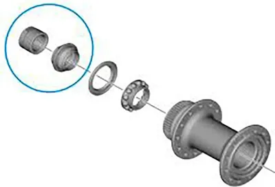 Immagine prodotto di Perno mozzo posteriore Shimano Rs710 argento Taglia unica