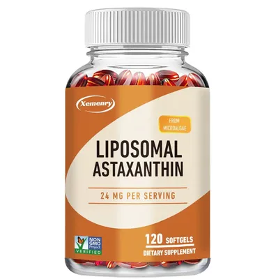 Image de Astaxanthine liposomale 224 mg - Antioxydant, bienfaits pour les yeux, la peau, le cerveau et le cœur