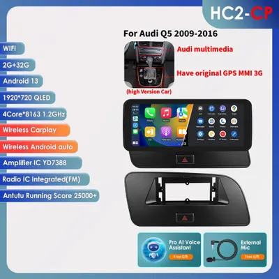 Productafbeelding van Android Autoradio voor Audi Q5 2009-2016 Multimedia Speler GPS Navigatie Carplay WiFi 4G-LTE