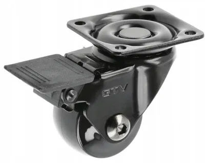 Produktbild von GTV CALIBRO Möbelrolle Ø35mm schwarz mit Bremse