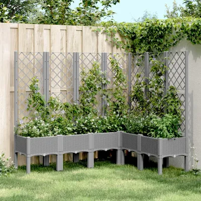 Immagine prodotto di Maison Exclusive - Fioriera con griglia rampicante Grigio chiaro 160x120x142 cm PP