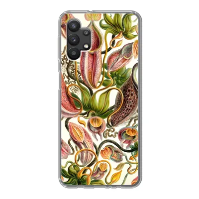 Produktbild von MuchoWow® Handyhülle Schutzhülle Hülle für Samsung Galaxy A32 5G Nepenthaceae - Künstliche Blumen Silikon Softcase Handy Hülle - Softcase