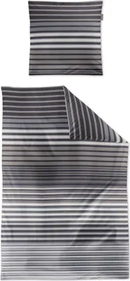 Produktbild von Irisette Lyocell-Satin Bettwäsche-Garnitur Lotus 8578 Farbe grau 135x200+80x80cm