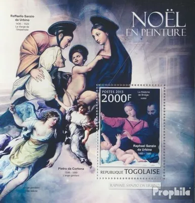Produktbild von Briefmarken Togo 2013 Mi Block 766 (kompl. Ausgabe) postfrisch Weihnachtsgemälde