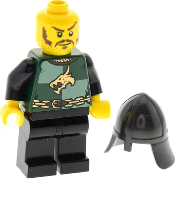 Produktbild von 1x Lego Minifigur Ritter Kingdoms Drachen Kopf grün Helm 3844 973pb0681 cas461