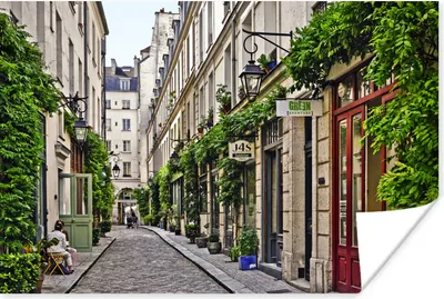 Produktbild von MuchoWow® Poster Straße in Paris 30x20 cm - Plakate - Print