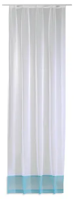 Produktbild von Voile Dekoschal transparent Christal 140x245cm Kräuselband türkis