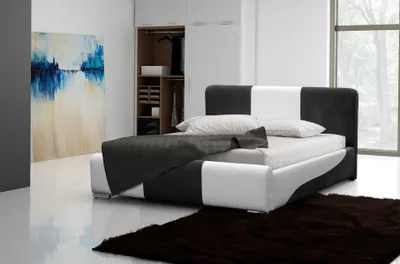 Obrázok produktu pre Posteľ Rám postele Spálňa Dizajn Dvojlôžkový hotel Moderné tkaniny 160x200 Postele