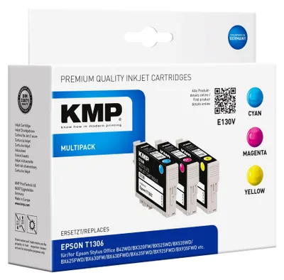 Image de KMP 1618,4050 KMP E130V Multipack C/M/Y kompatibel mit Epson T 130