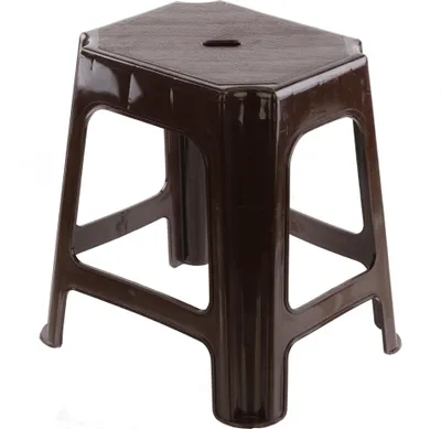Produktbild von Tritthocker Tragbarer Campinghocker H 42,5 cm LxB 33,5 x41 cm Braun Haus Garten Reise Urlaub, Max 110 kg 243 Lbs Sitzhocker Sitzfläche Plastik Fußstütze Plastikhocker Belastbar Licht Stabil